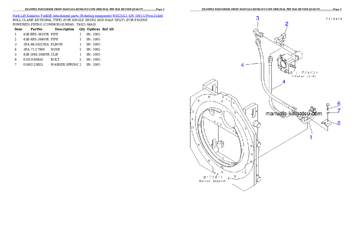 Protected: RSS254-2 S/N 1001-UP Partsbook