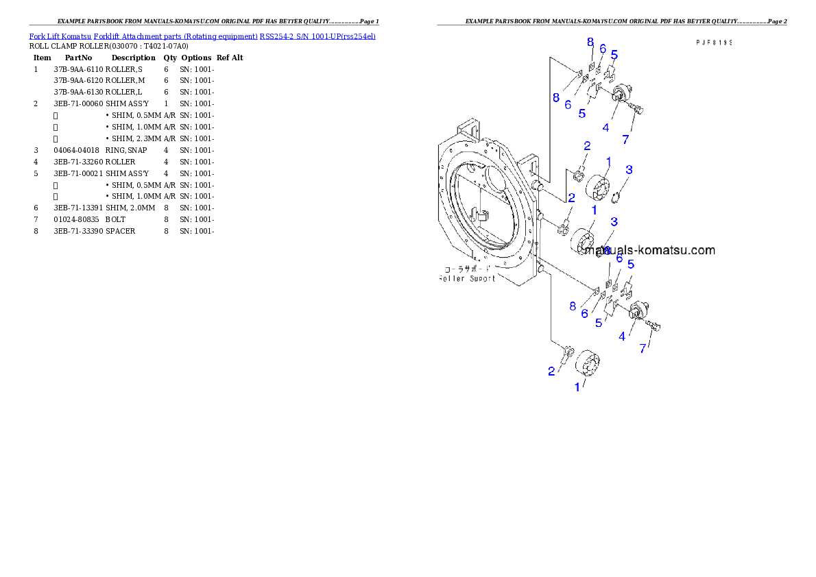 Protected: RSS254-2 S/N 1001-UP Partsbook
