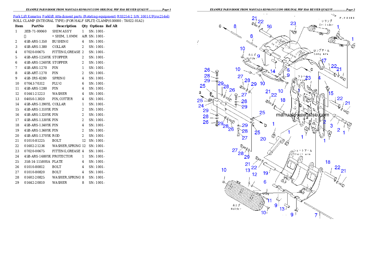 Protected: RSS254-2 S/N 1001-UP Partsbook