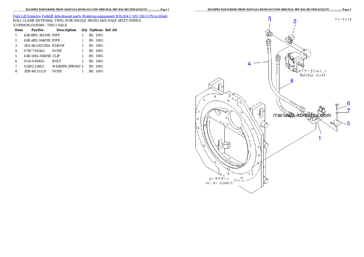 Protected: RSS304-2 S/N 1001-UP Partsbook