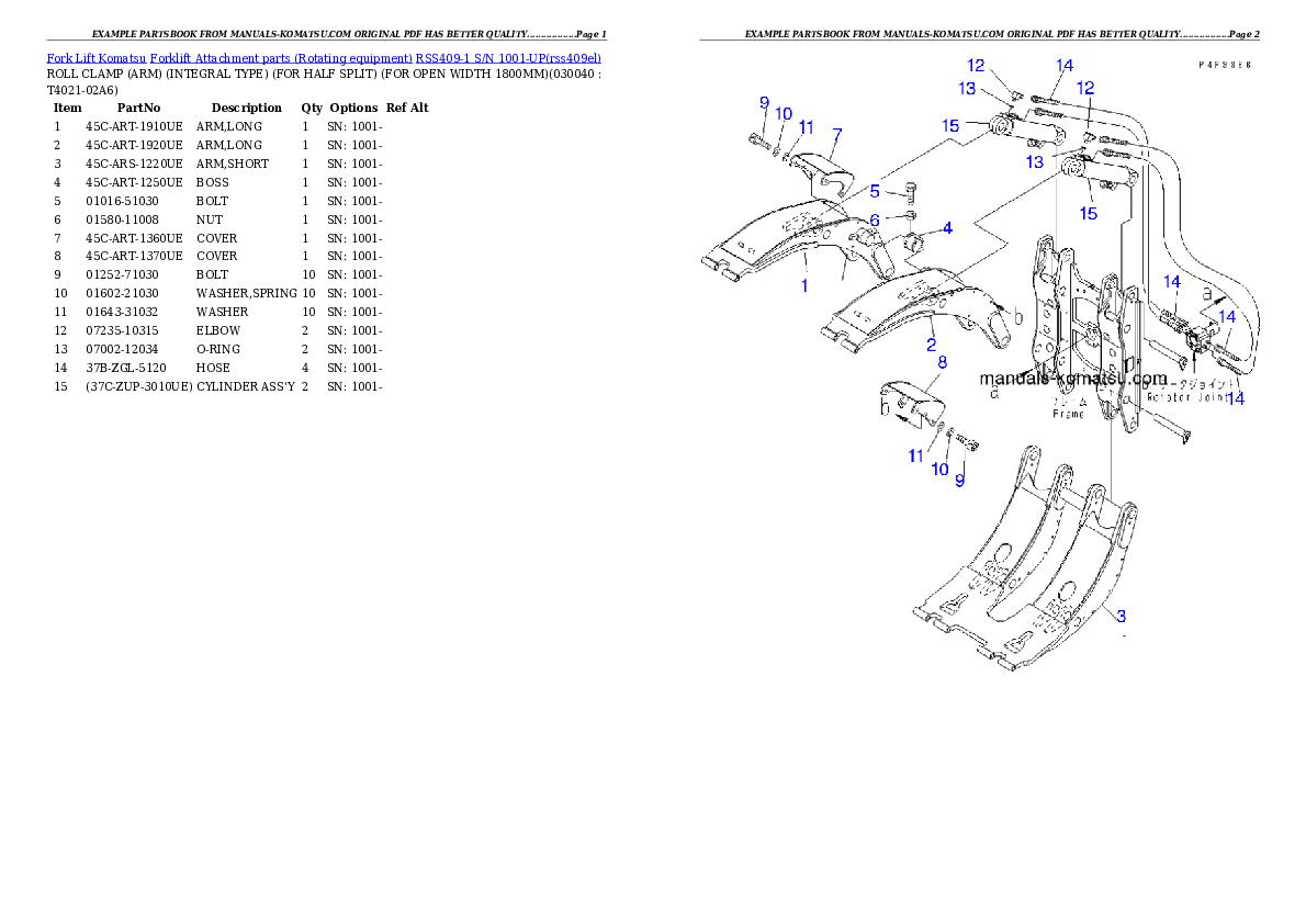 Protected: RSS409-1 S/N 1001-UP Partsbook