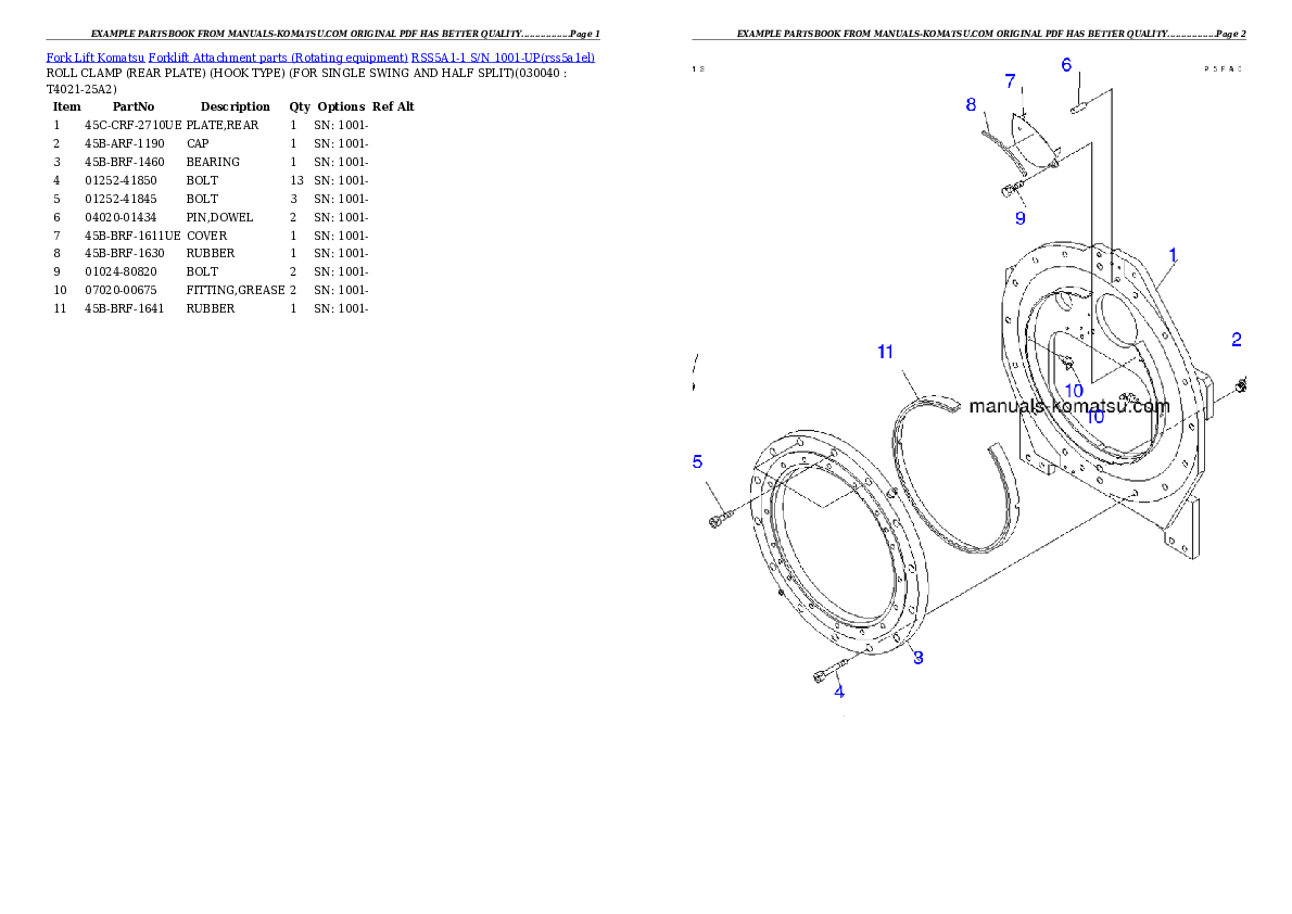 Protected: RSS5A1-1 S/N 1001-UP Partsbook