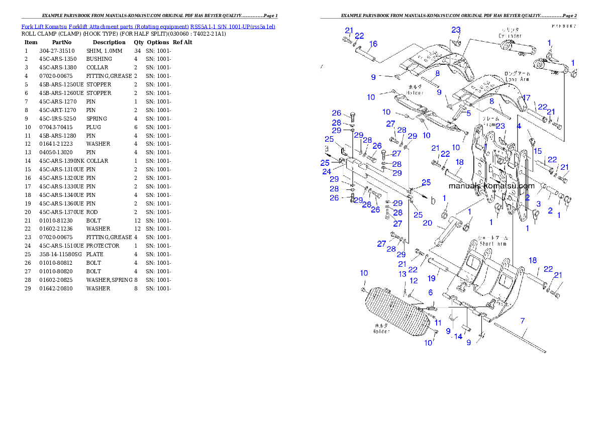 Protected: RSS5A1-1 S/N 1001-UP Partsbook
