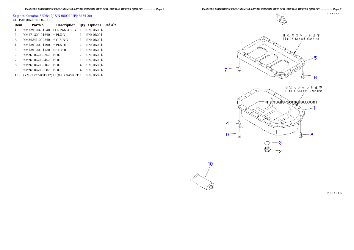 Protected: S3D84-2J S/N 05091-UP Partsbook