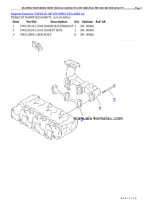 Protected: S3D84-5X-AB S/N 00461-UP Partsbook