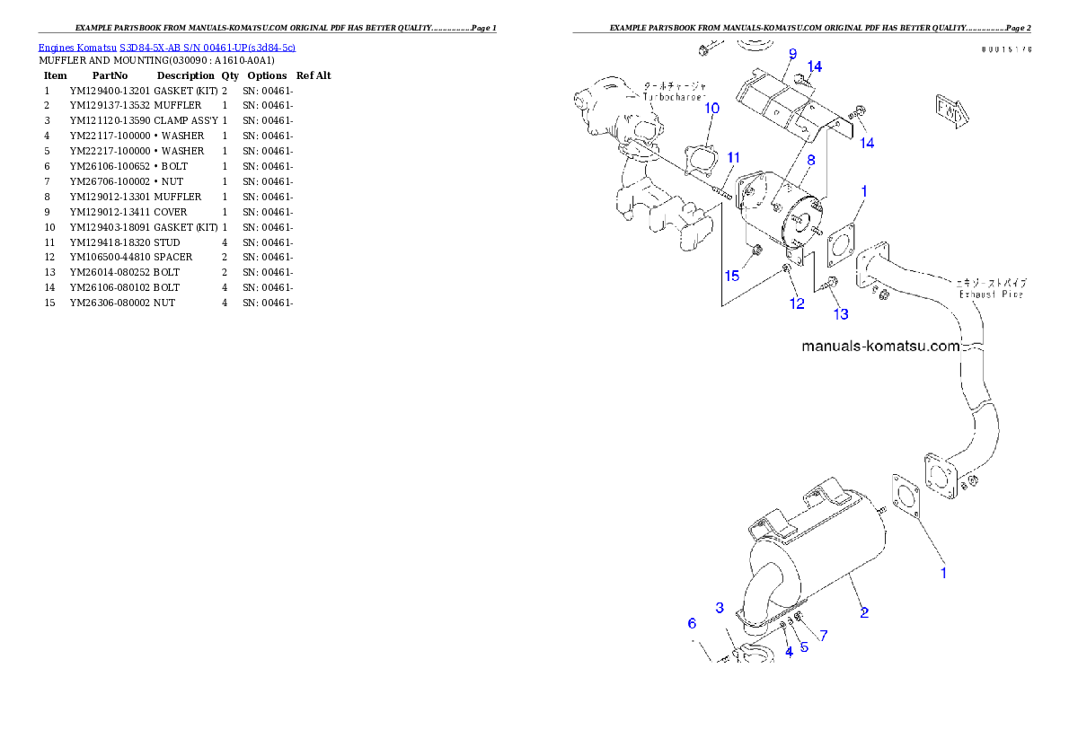 Protected: S3D84-5X-AB S/N 00461-UP Partsbook