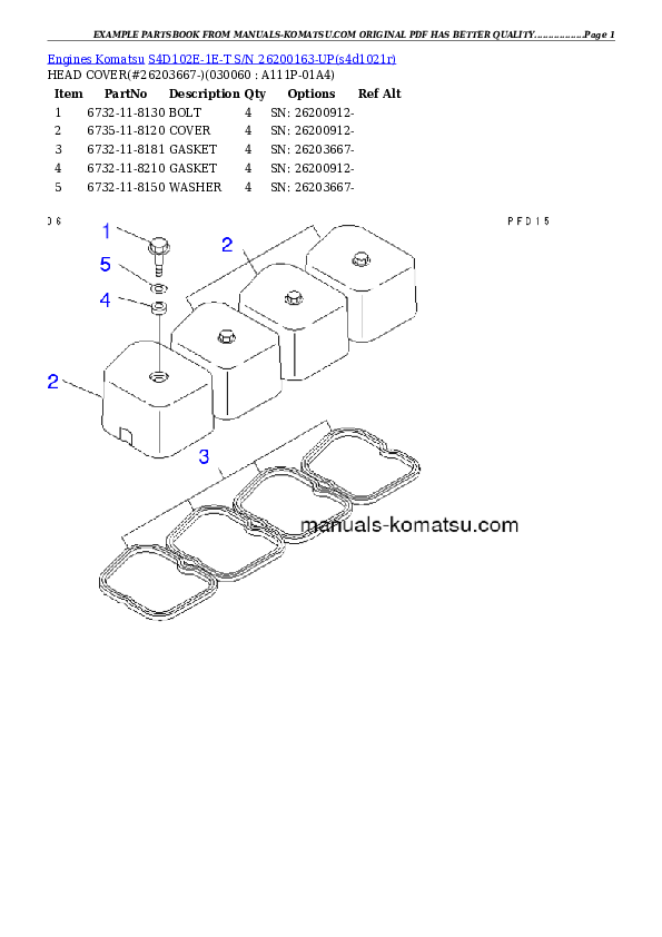 Protected: S4D102E-1E-T S/N 26200163-UP Partsbook