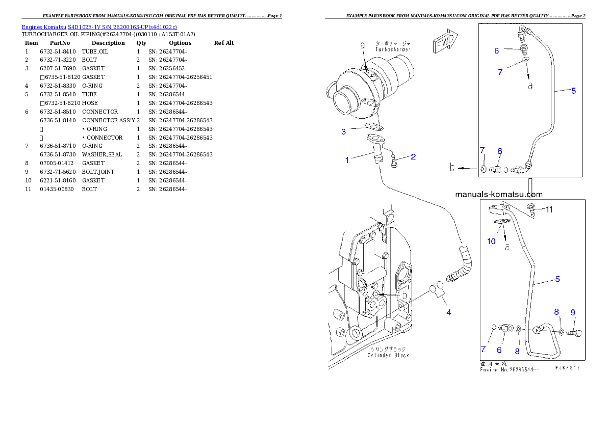 Protected: S4D102E-1V S/N 26200163-UP Partsbook