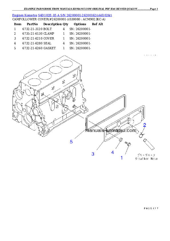 Protected: S4D102E-1E-A S/N 26200001-26200162 Partsbook