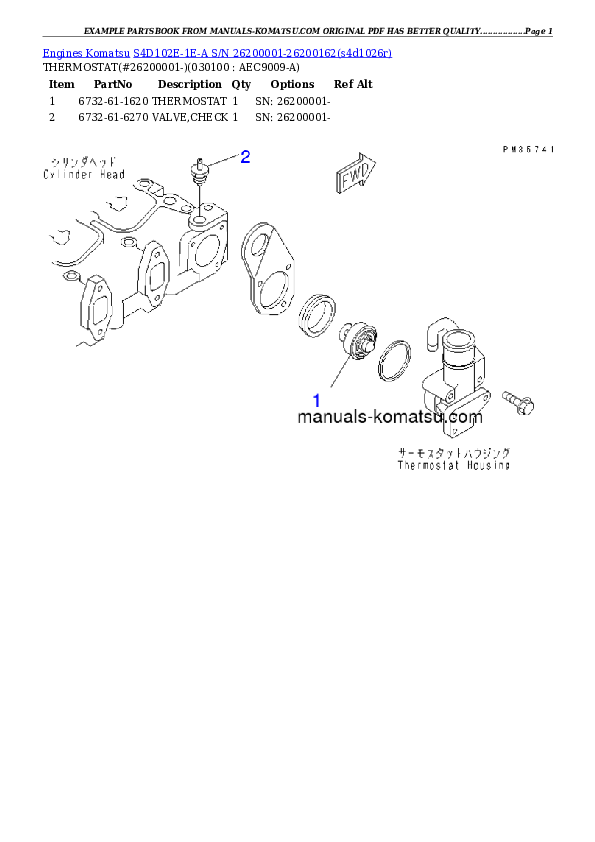 Protected: S4D102E-1E-A S/N 26200001-26200162 Partsbook