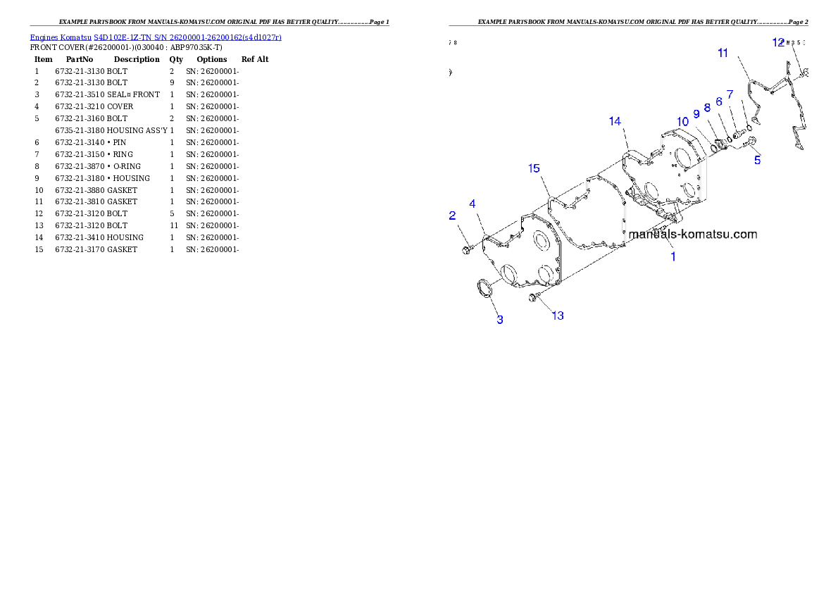 Protected: S4D102E-1Z-TN S/N 26200001-26200162 Partsbook