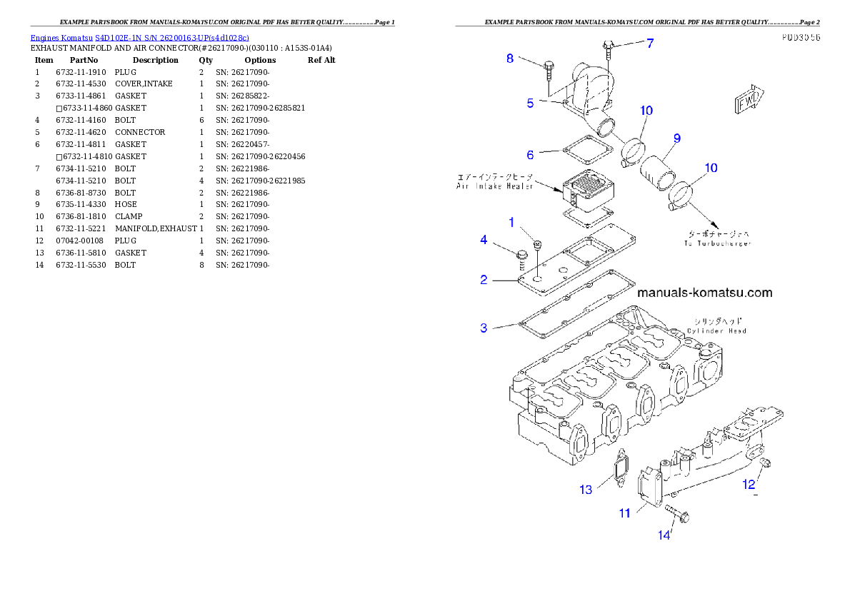 Protected: S4D102E-1N S/N 26200163-UP Partsbook