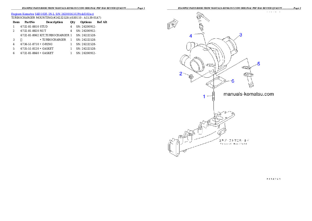 Protected: S4D102E-1N-L S/N 26200163-UP Partsbook