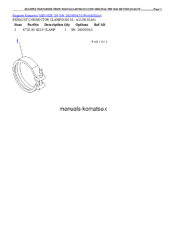 Protected: S4D102E-1H S/N 26200163-UP Partsbook