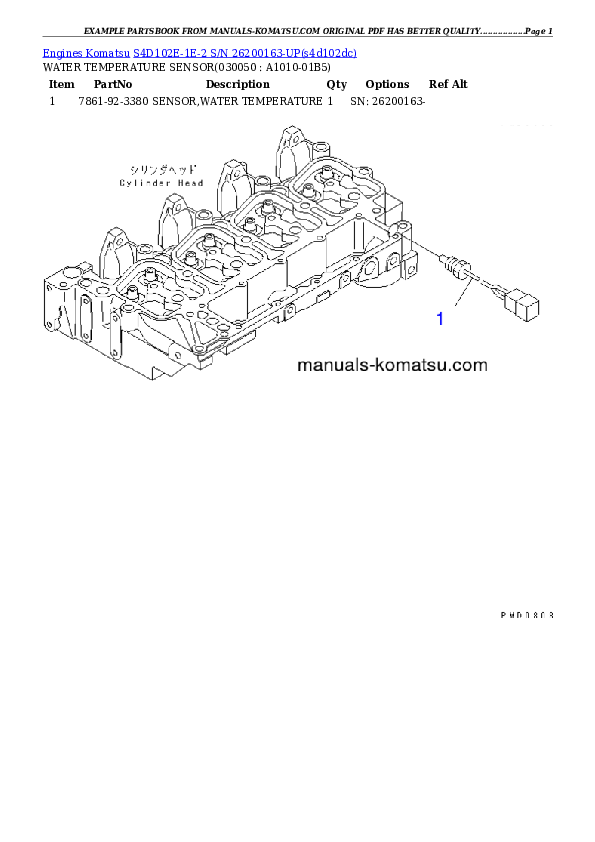 Protected: S4D102E-1E-2 S/N 26200163-UP Partsbook