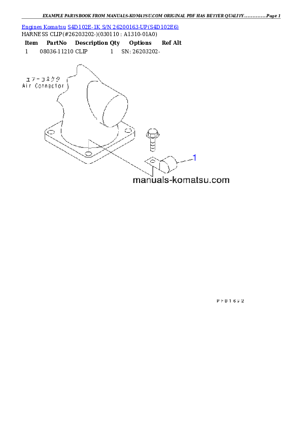 Protected: S4D102E-1K S/N 26200163-UP Partsbook