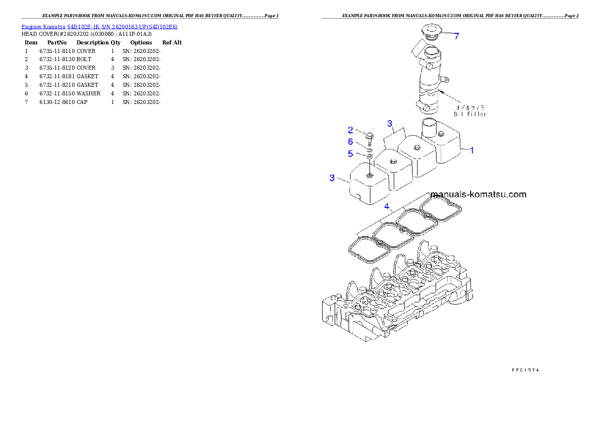 Protected: S4D102E-1K S/N 26200163-UP Partsbook