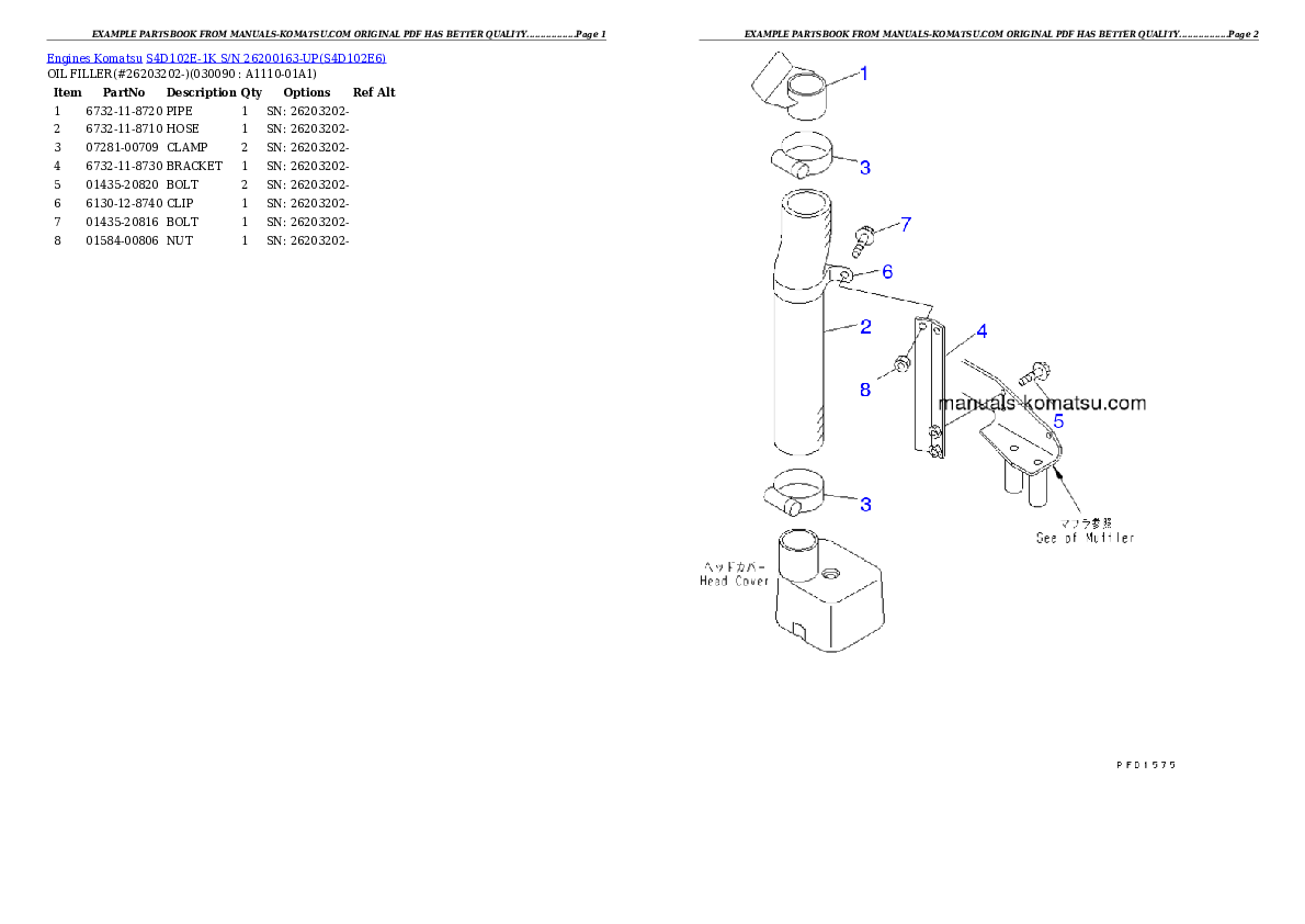 Protected: S4D102E-1K S/N 26200163-UP Partsbook