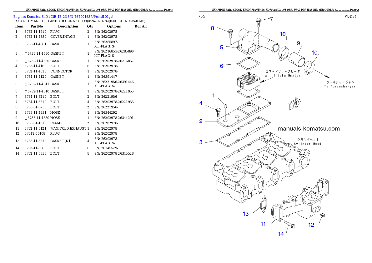 Protected: S4D102E-1E-23 S/N 26200163-UP Partsbook