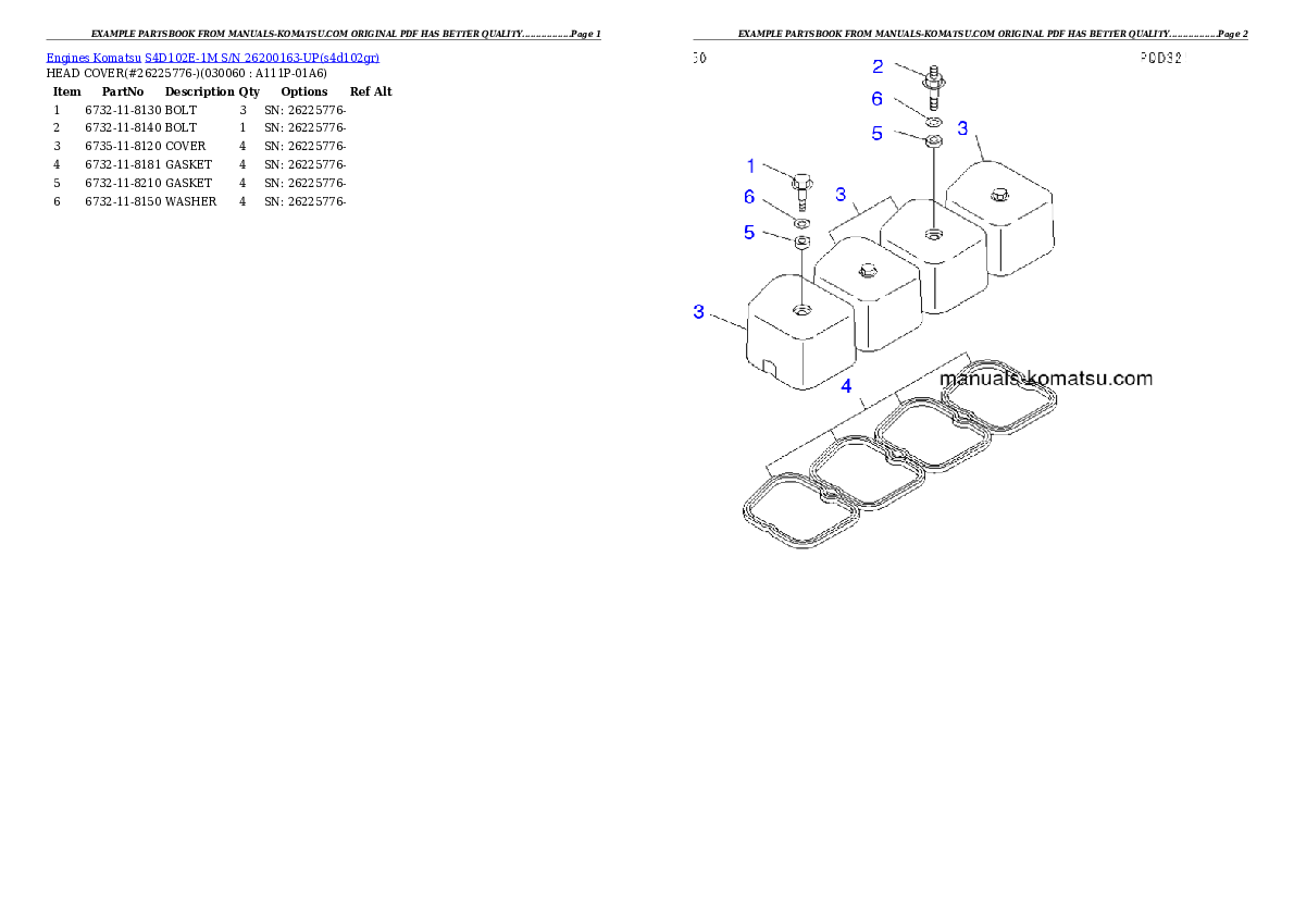 Protected: S4D102E-1M S/N 26200163-UP Partsbook