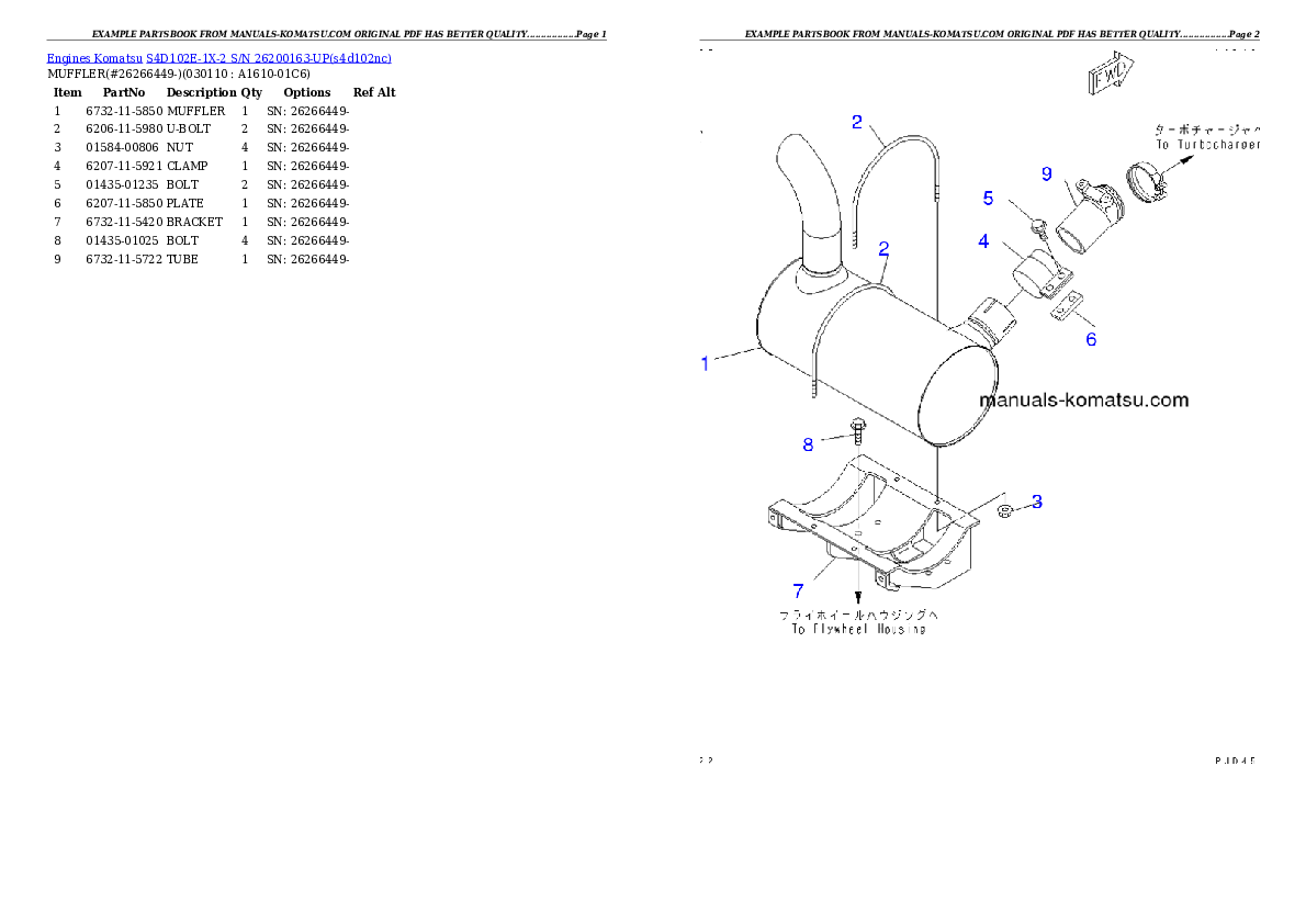 Protected: S4D102E-1X-2 S/N 26200163-UP Partsbook