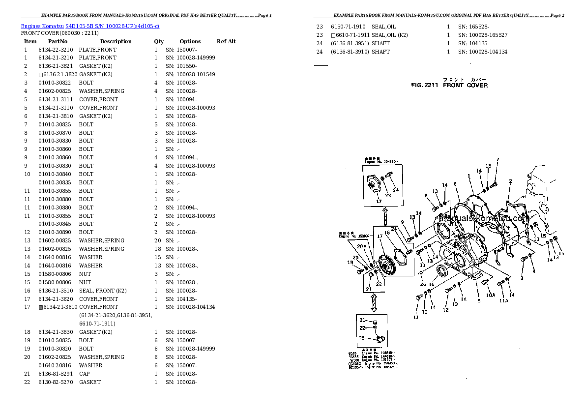 Protected: S4D105-5B S/N 100028-UP Partsbook