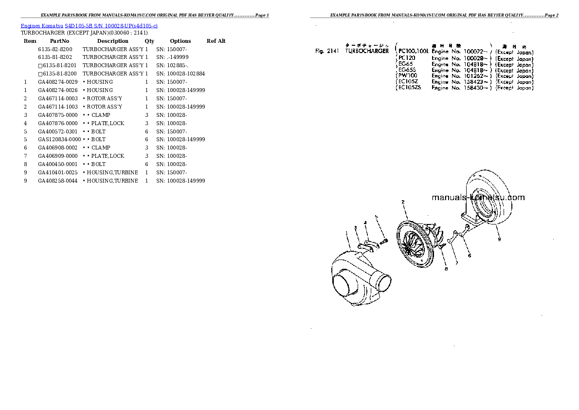 Protected: S4D105-5B S/N 100028-UP Partsbook