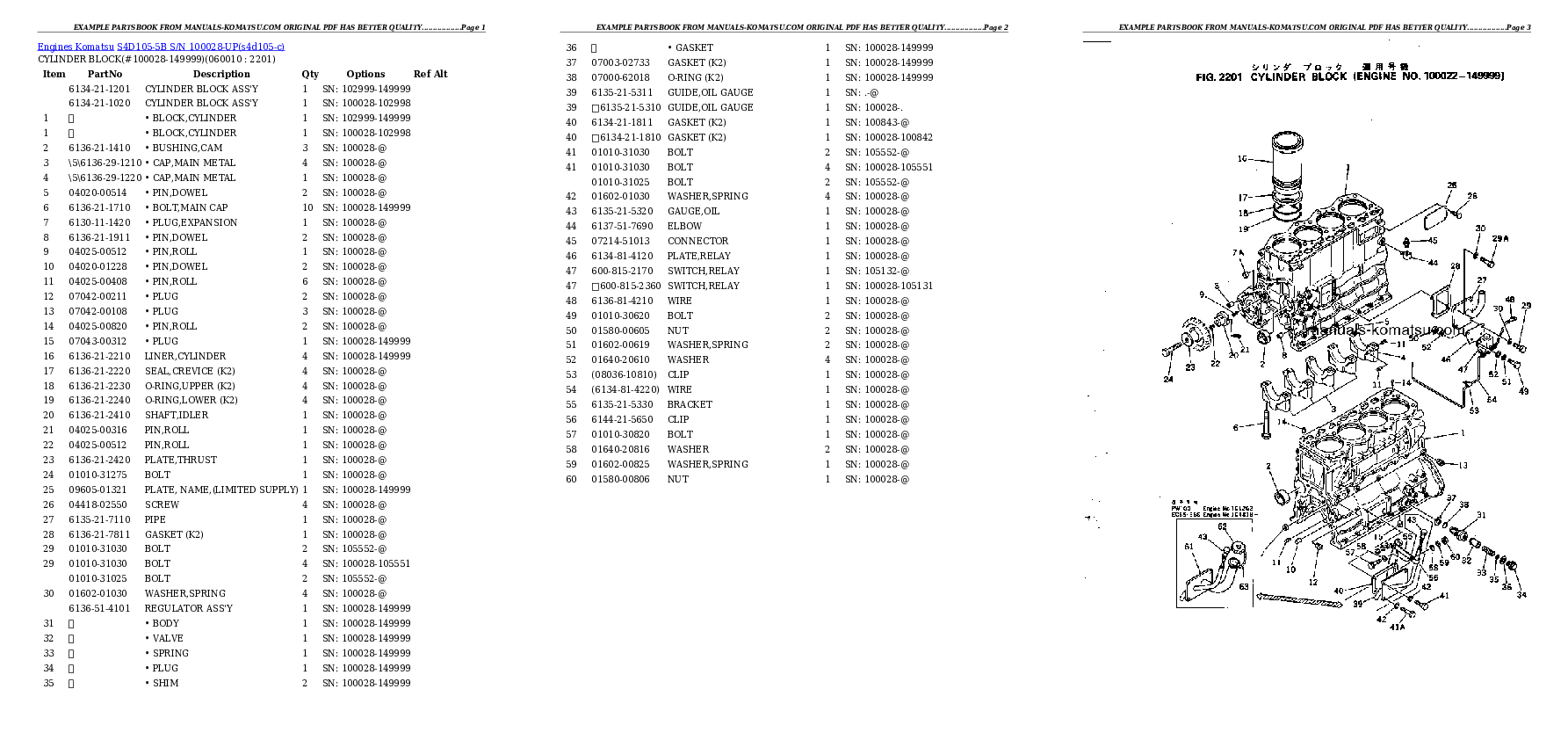 Protected: S4D105-5B S/N 100028-UP Partsbook