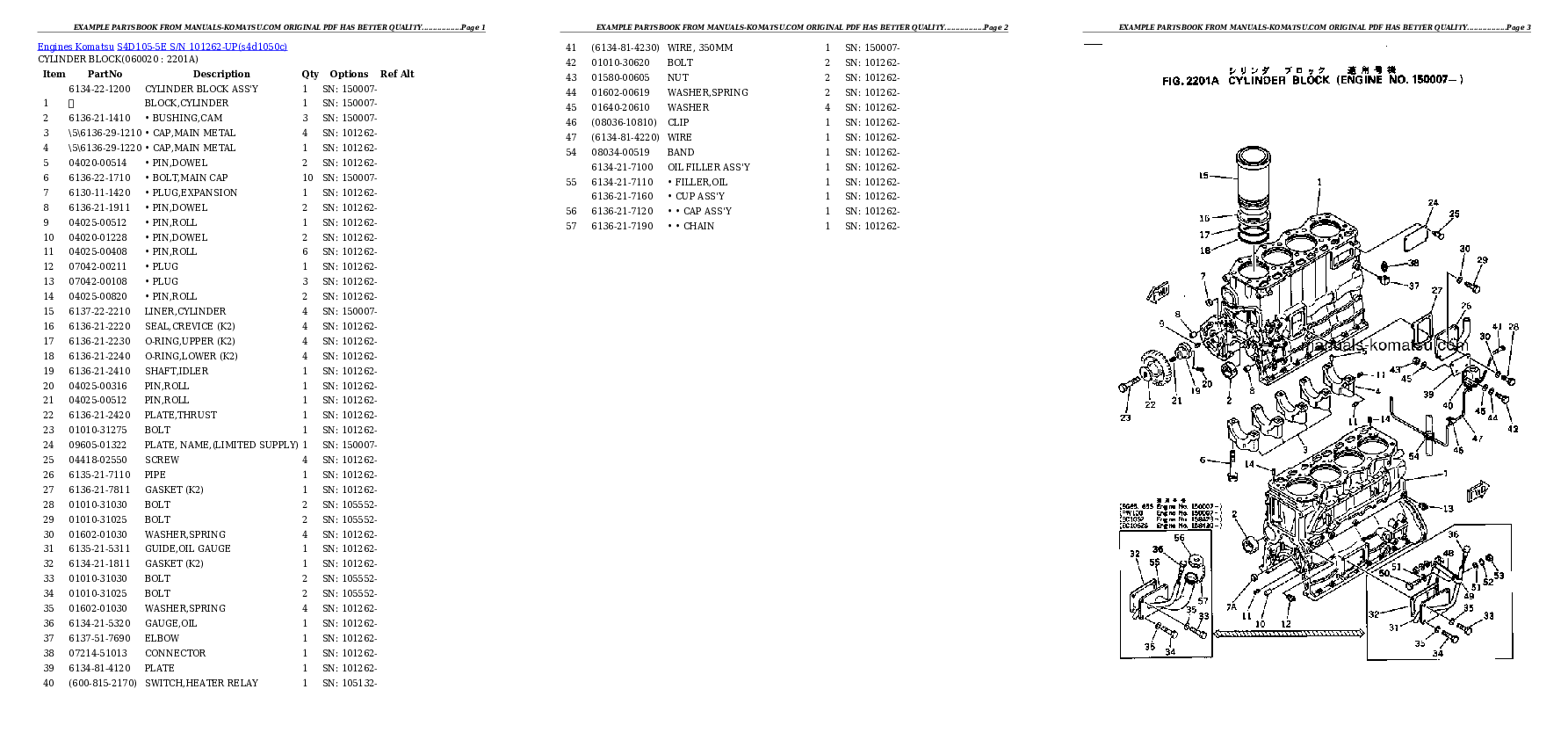 Protected: S4D105-5E S/N 101262-UP Partsbook