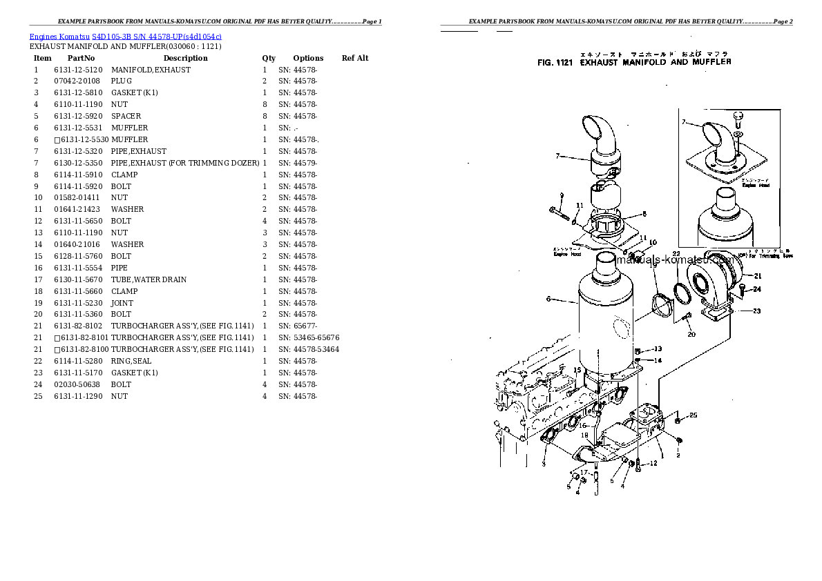 Protected: S4D105-3B S/N 44578-UP Partsbook