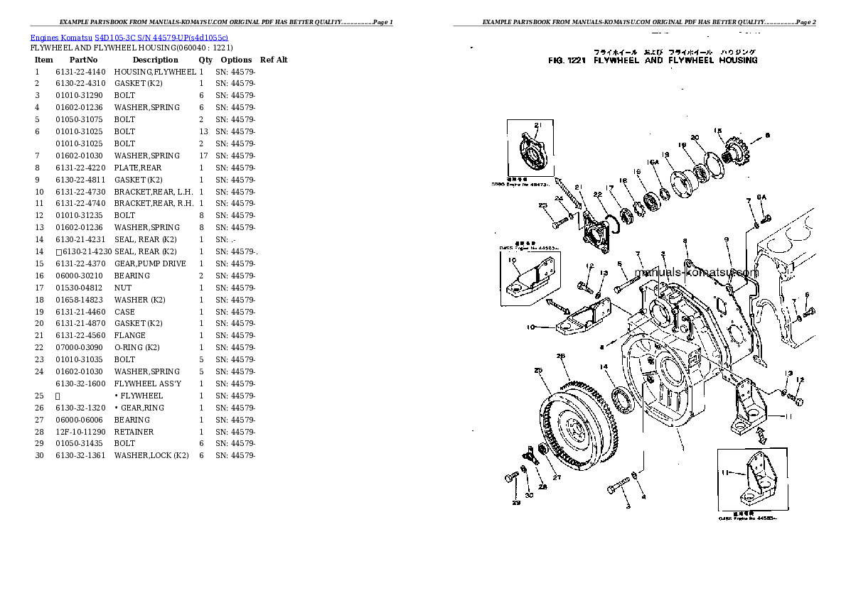 Protected: S4D105-3C S/N 44579-UP Partsbook