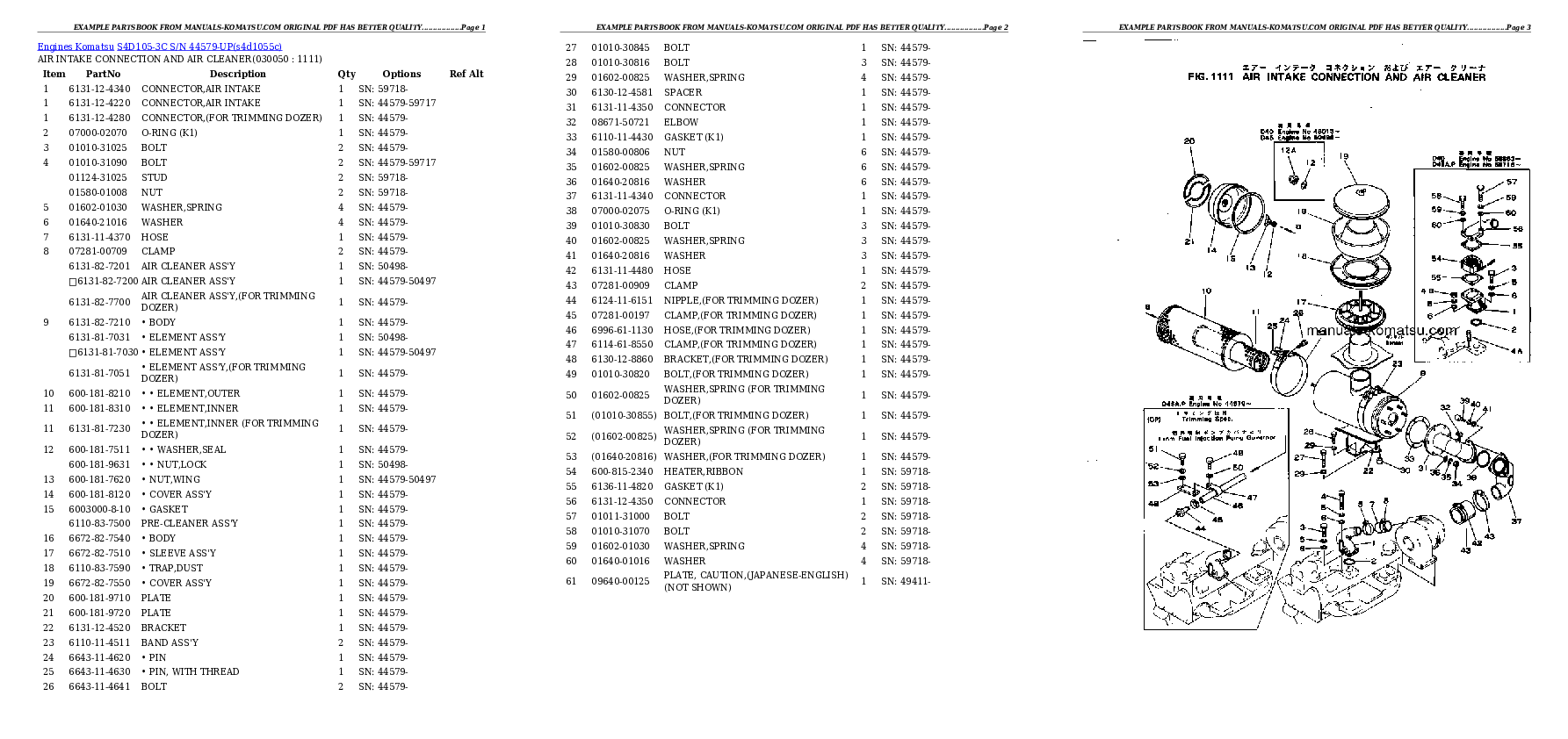 Protected: S4D105-3C S/N 44579-UP Partsbook