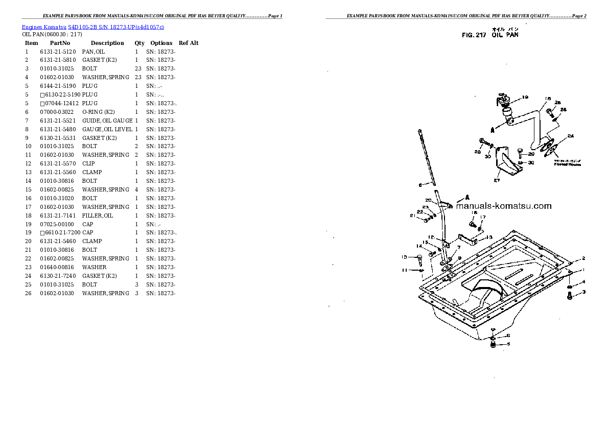Protected: S4D105-2B S/N 18273-UP Partsbook