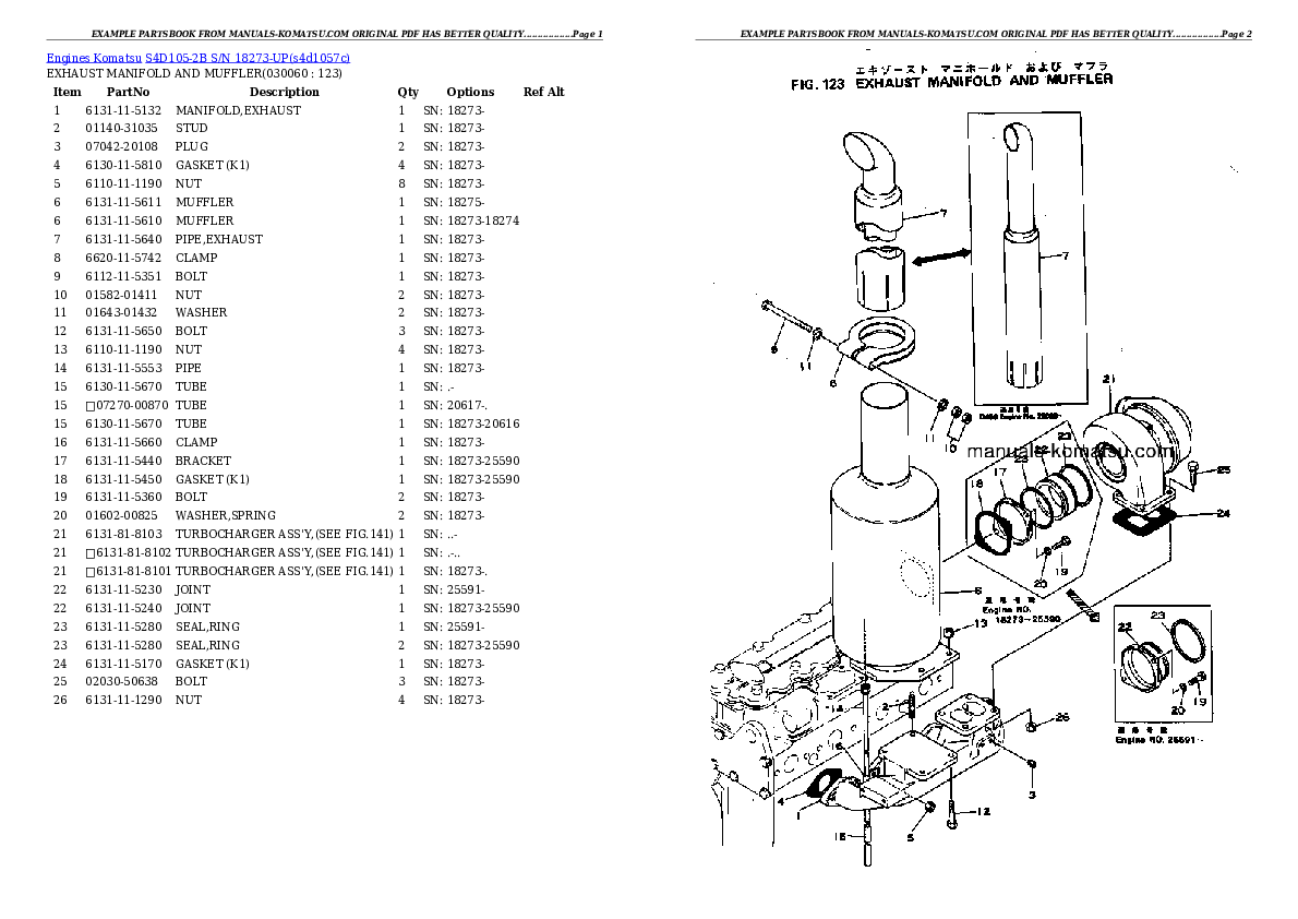 Protected: S4D105-2B S/N 18273-UP Partsbook