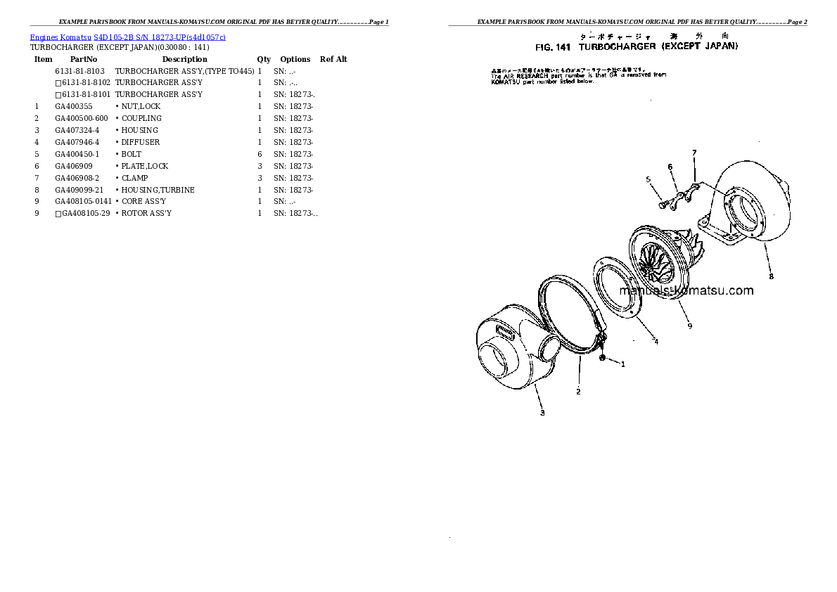 Protected: S4D105-2B S/N 18273-UP Partsbook