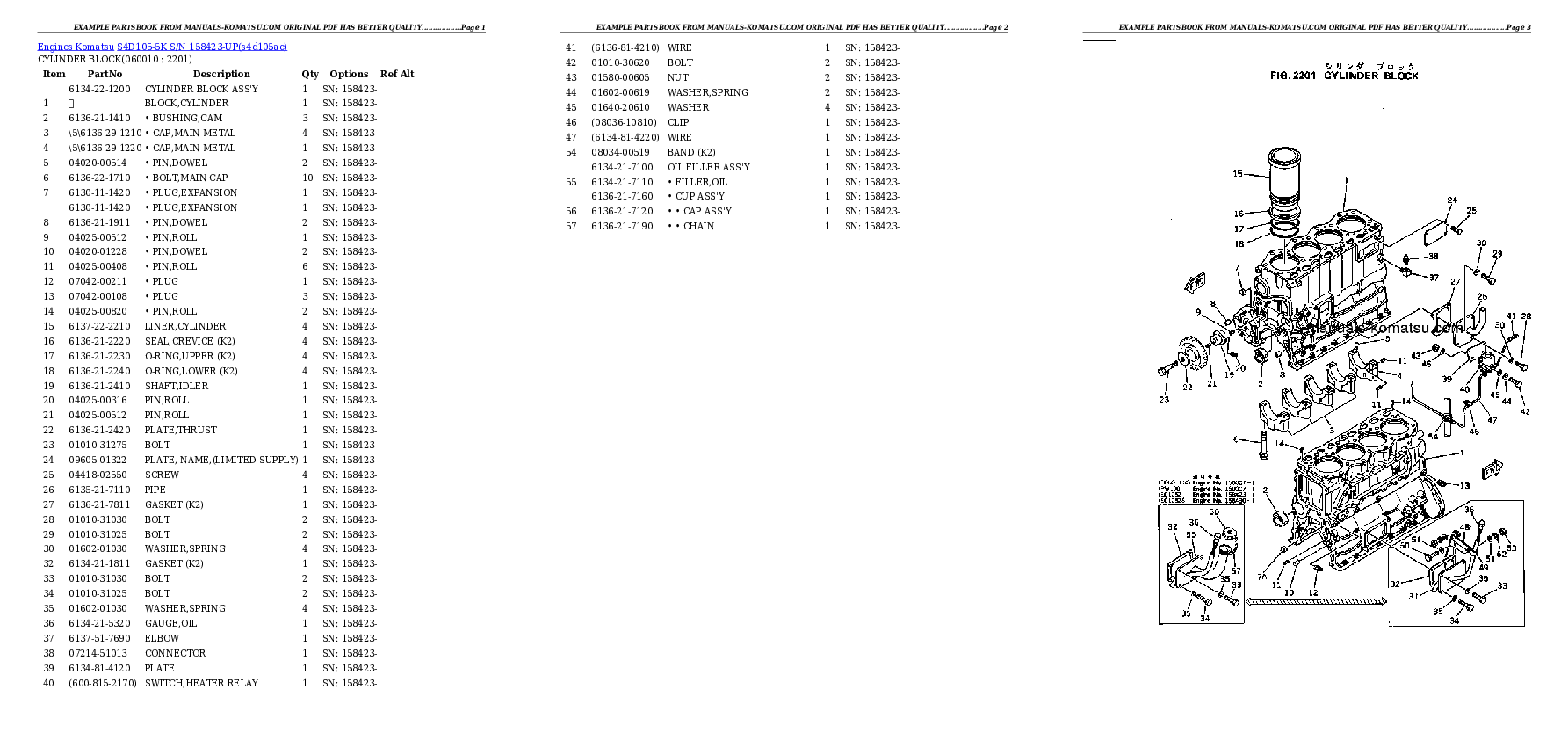 Protected: S4D105-5K S/N 158423-UP Partsbook