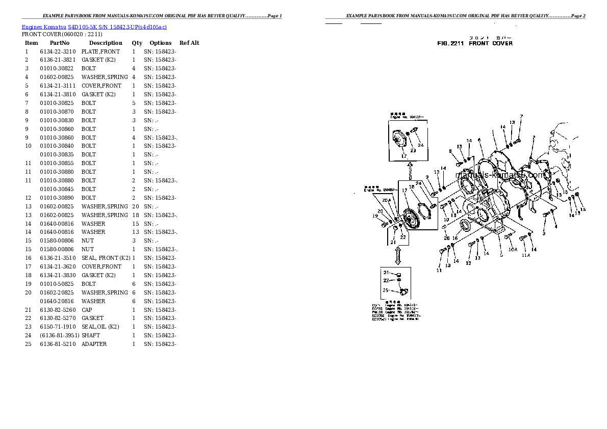 Protected: S4D105-5K S/N 158423-UP Partsbook