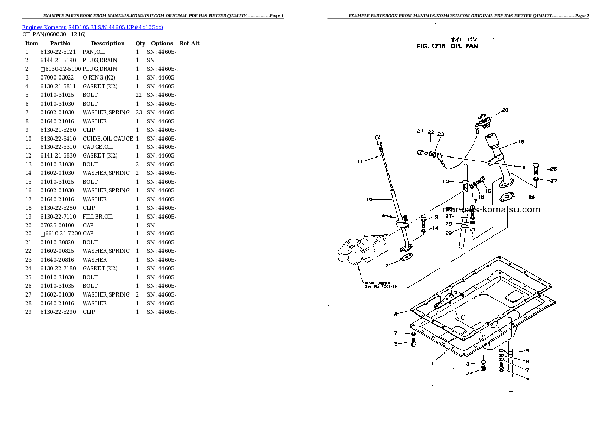 Protected: S4D105-3J S/N 44605-UP Partsbook
