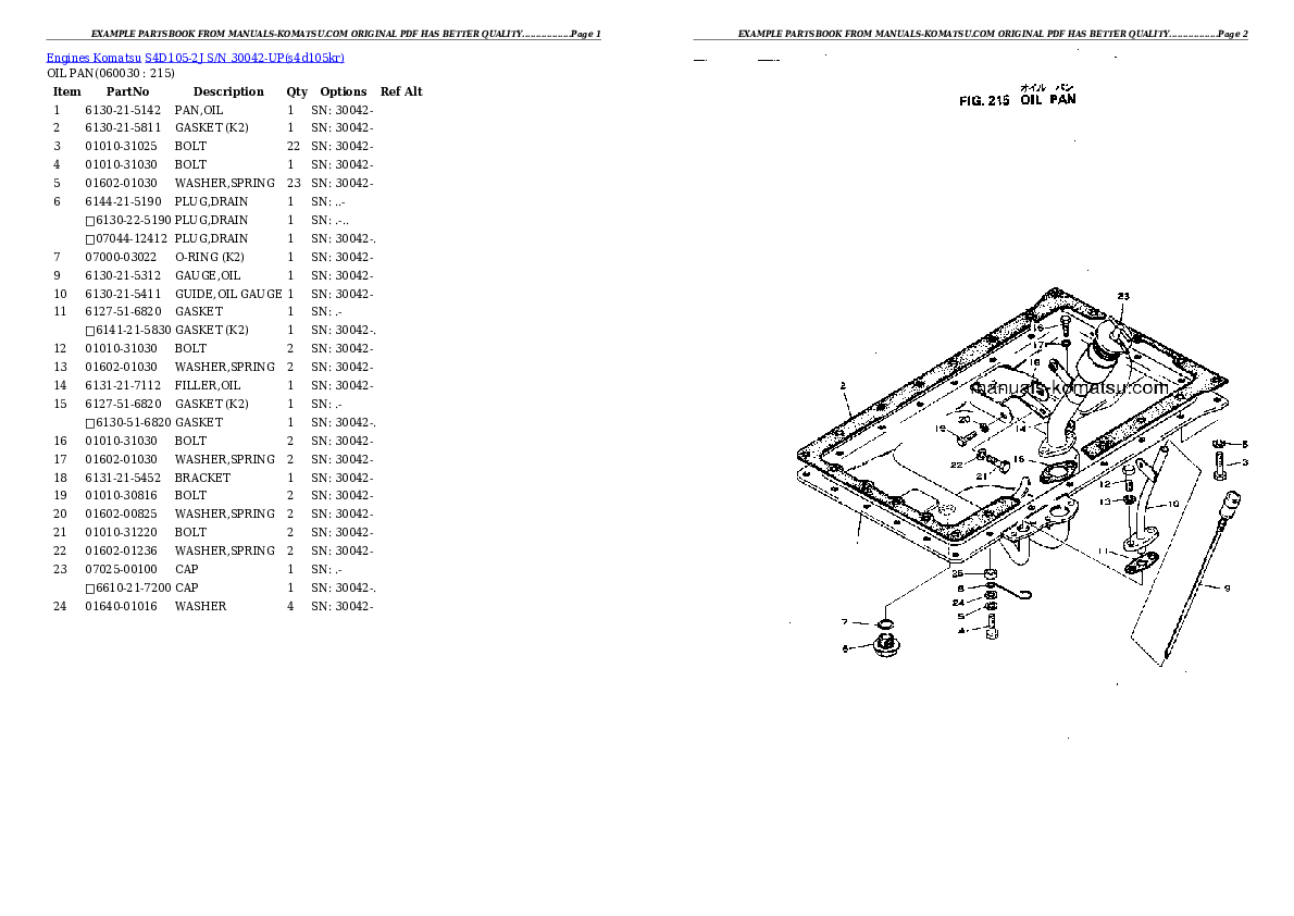 Protected: S4D105-2J S/N 30042-UP Partsbook