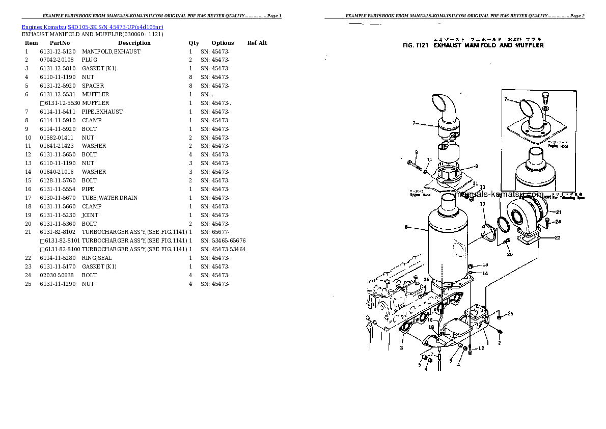 Protected: S4D105-3K S/N 45473-UP Partsbook