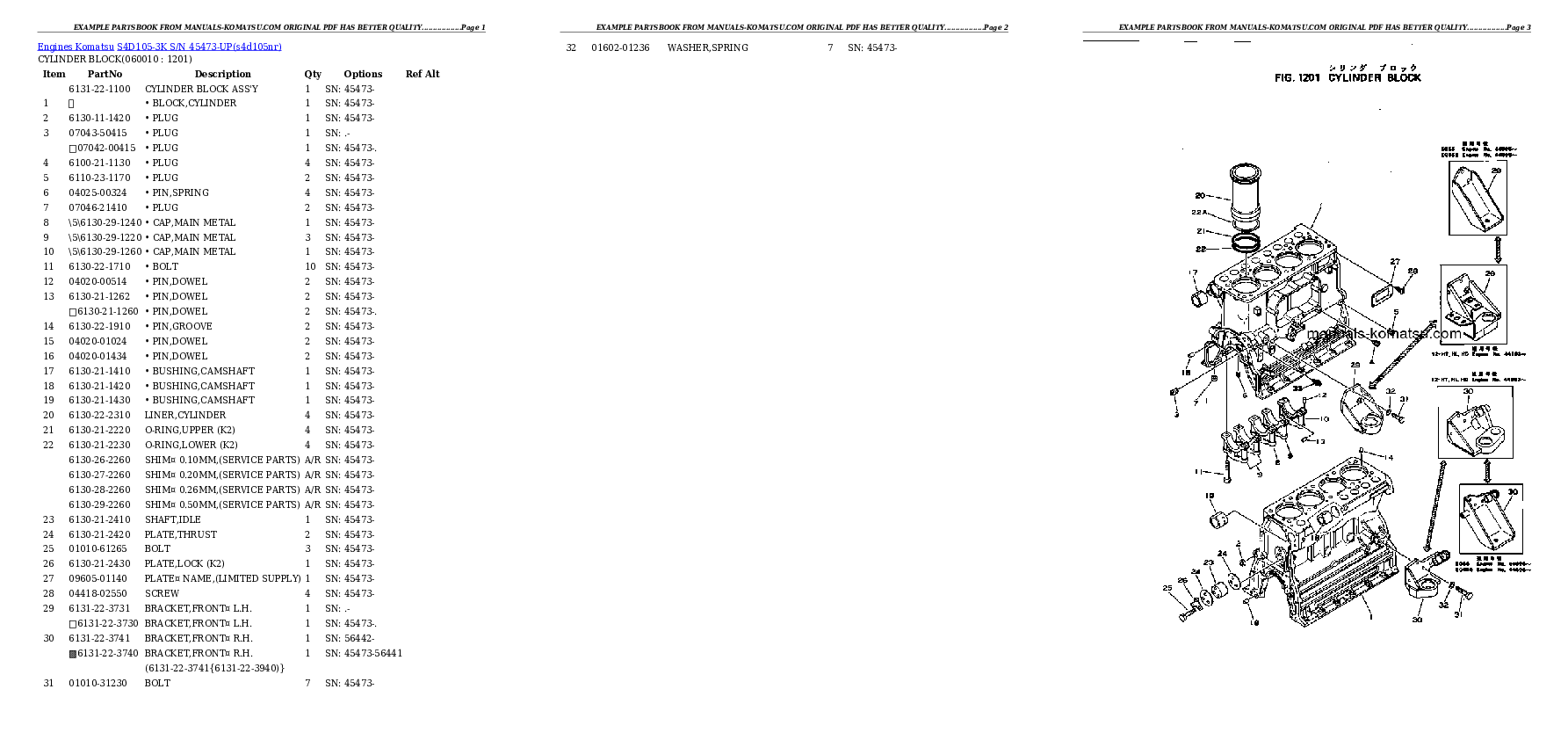 Protected: S4D105-3K S/N 45473-UP Partsbook