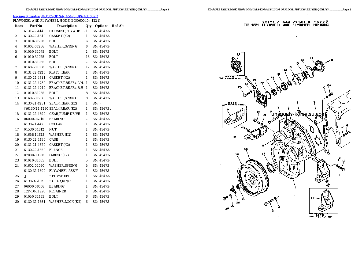 Protected: S4D105-3K S/N 45473-UP Partsbook