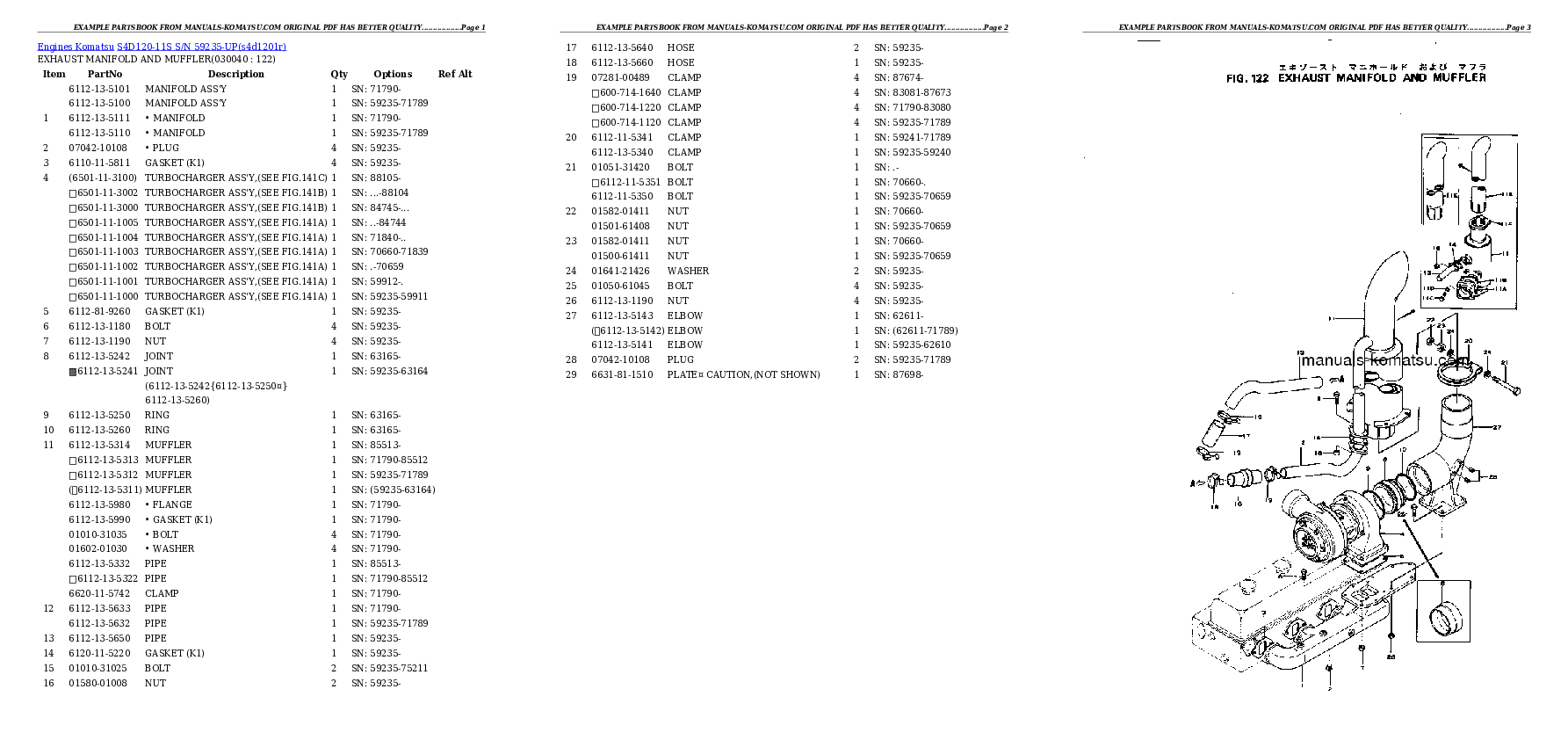 Protected: S4D120-11S S/N 59235-UP Partsbook