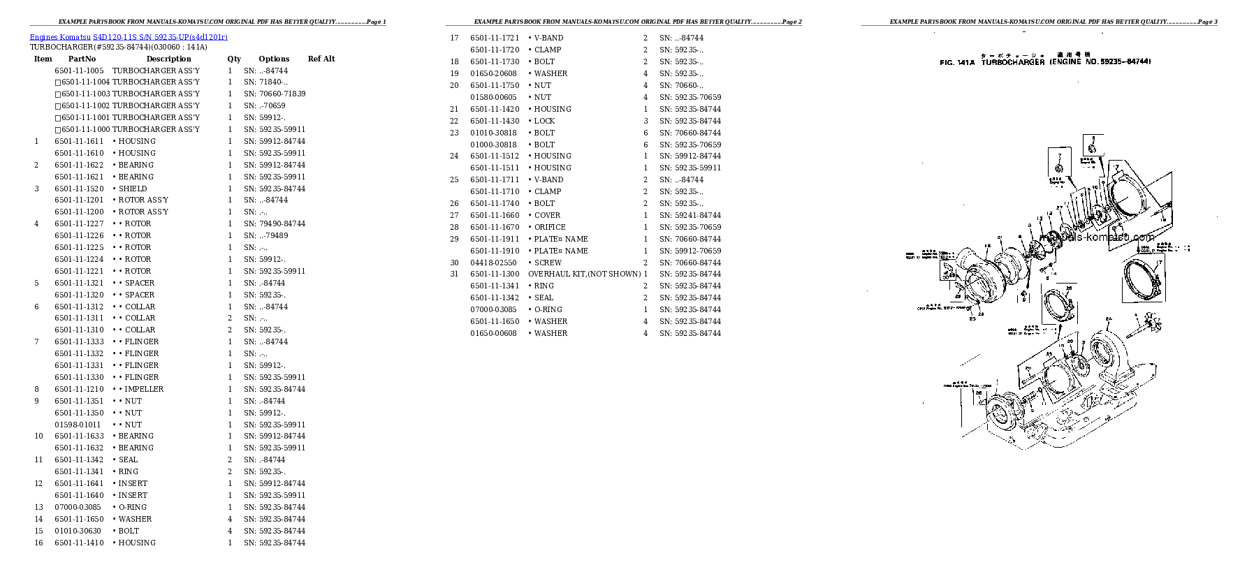 Protected: S4D120-11S S/N 59235-UP Partsbook