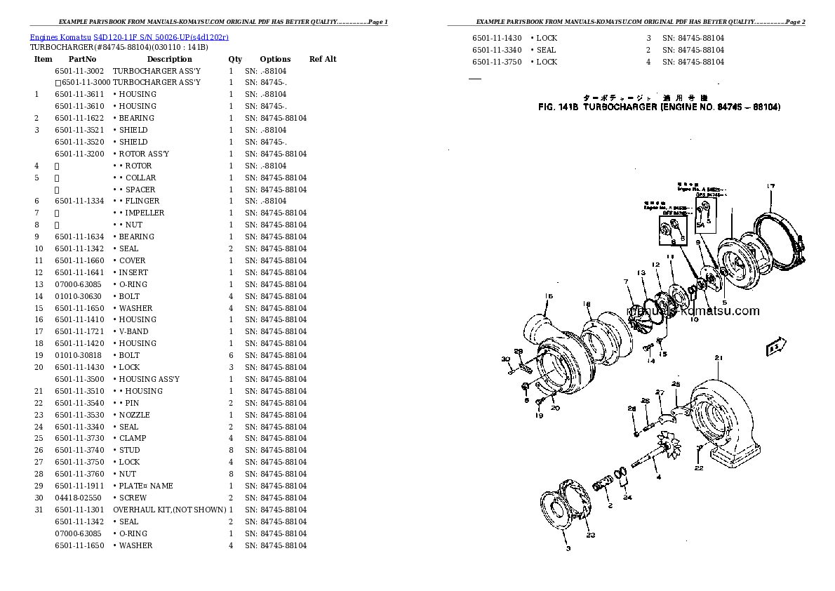 Protected: S4D120-11F S/N 50026-UP Partsbook