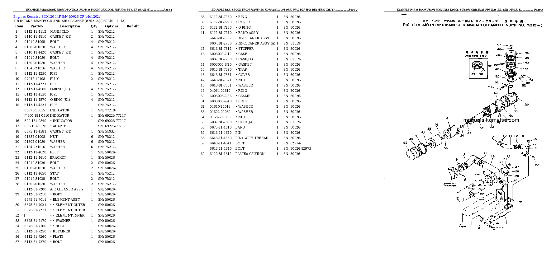 Protected: S4D120-11F S/N 50026-UP Partsbook
