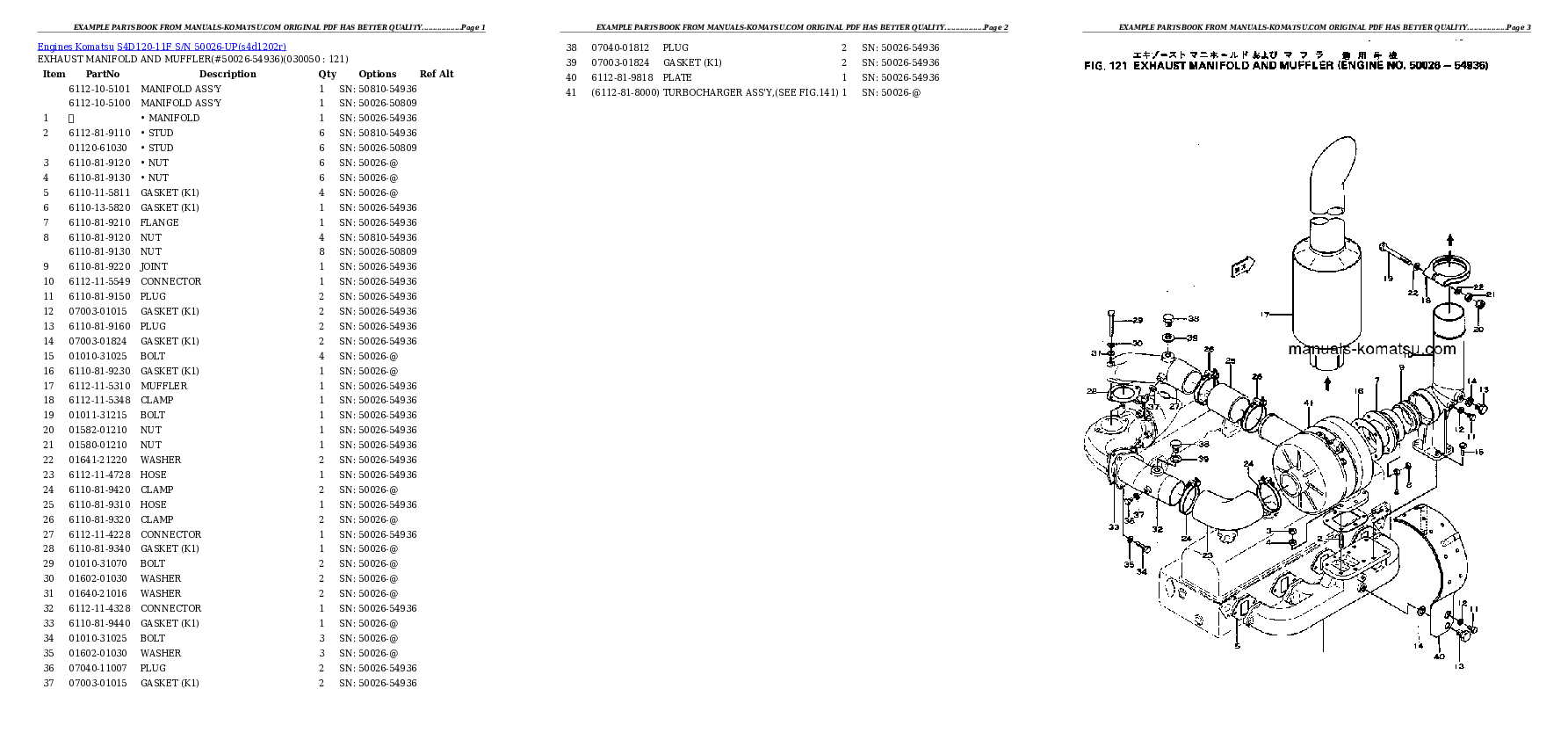 Protected: S4D120-11F S/N 50026-UP Partsbook