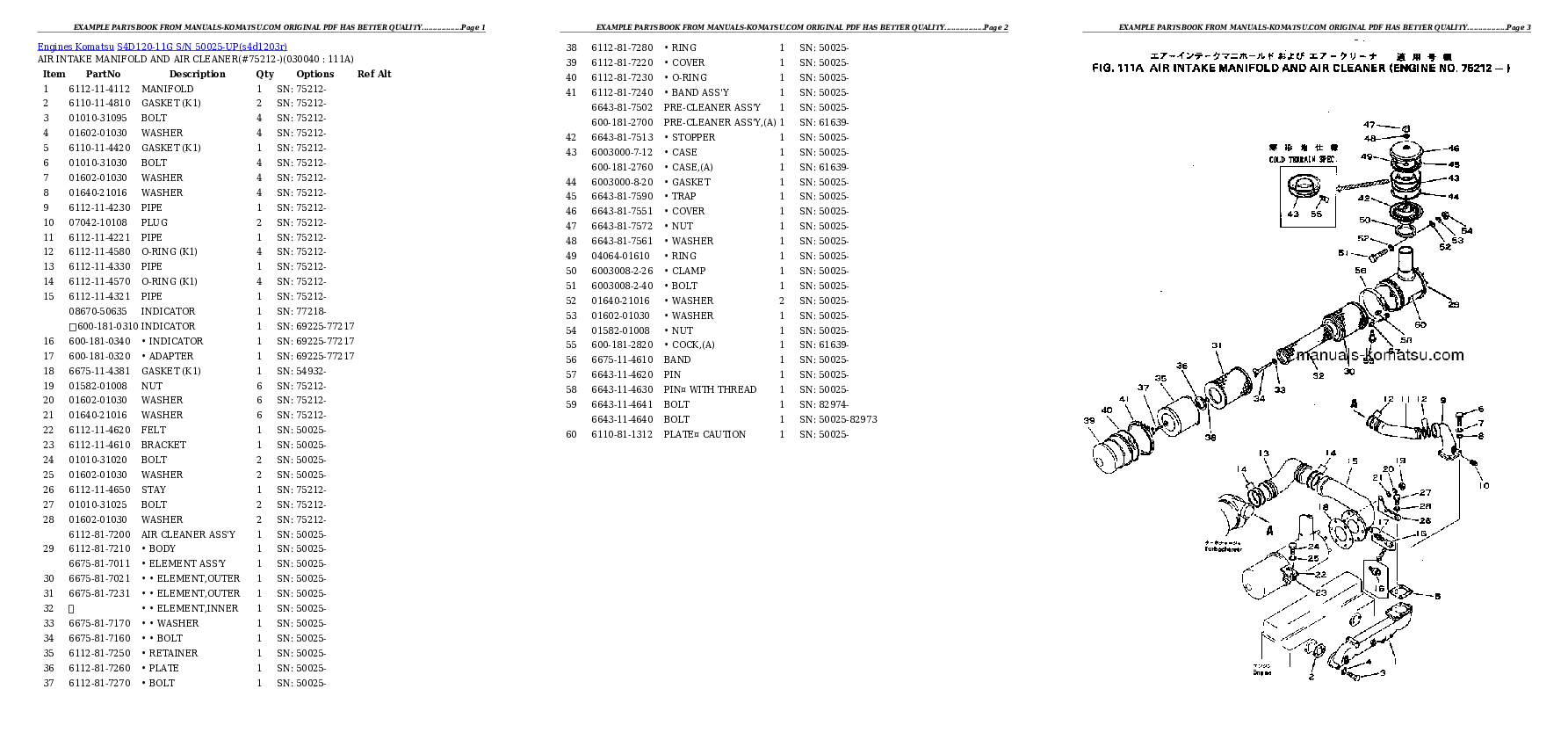 Protected: S4D120-11G S/N 50025-UP Partsbook