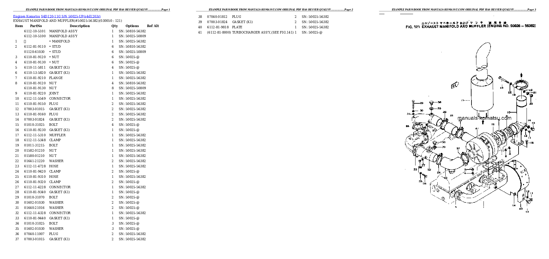 Protected: S4D120-11G S/N 50025-UP Partsbook