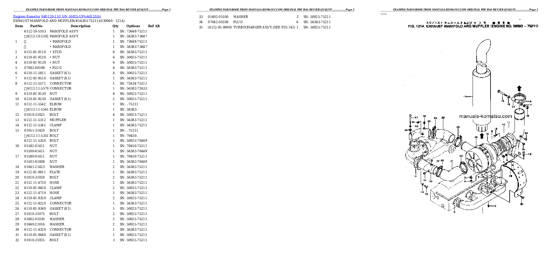 Protected: S4D120-11G S/N 50025-UP Partsbook